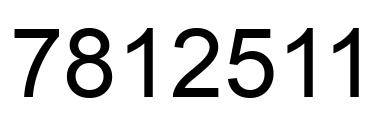 Number 7812511 black image