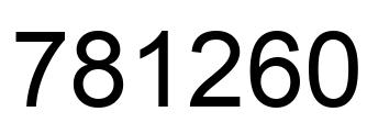 Number 781260 black image