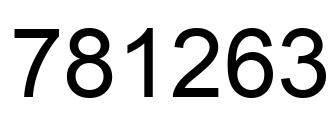 Number 781263 black image