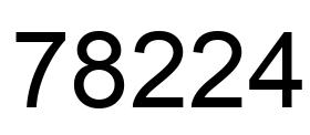 Number 78224 black image
