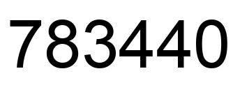 Number 783440 black image