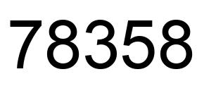 Number 78358 black image