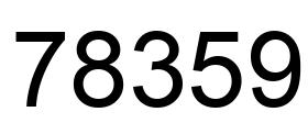 Number 78359 black image