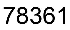 Number 78361 black image