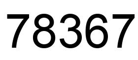 Number 78367 black image