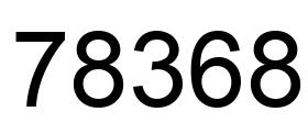 Number 78368 black image