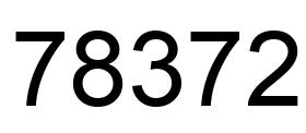 Number 78372 black image