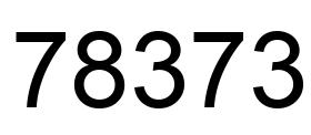 Number 78373 black image