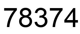 Number 78374 black image