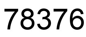 Number 78376 black image