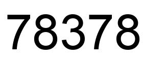 Number 78378 black image