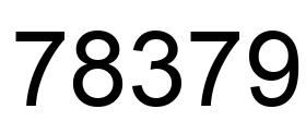 Number 78379 black image