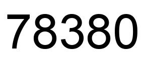 Number 78380 black image