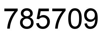 Number 785709 black image