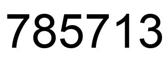 Number 785713 black image