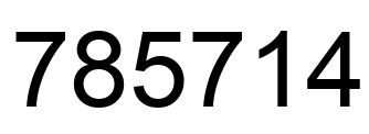 Number 785714 black image