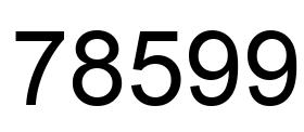Número 78599 imagen negro