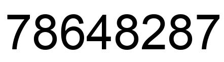 Número 78648287 imagen negro