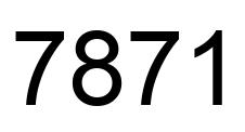 Número 7871 imagen negro