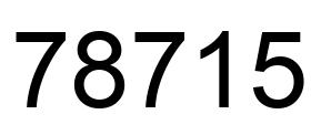 Número 78715 imagen negro