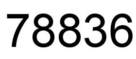 Number 78836 black image