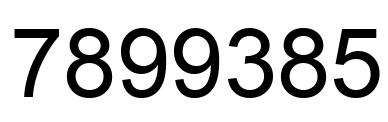 Número 7899385 imagen negro