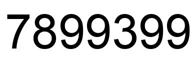 Número 7899399 imagen negro