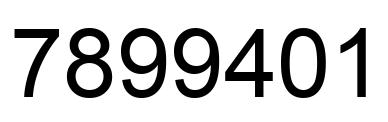 Número 7899401 imagen negro