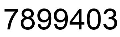 Número 7899403 imagen negro