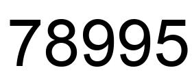 Número 78995 imagen negro
