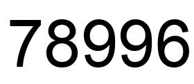 Número 78996 imagen negro