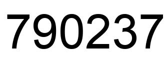 Number 790237 black image