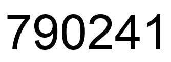 Número 790241 imagen negro