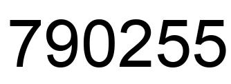 Número 790255 imagen negro