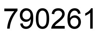 Número 790261 imagen negro