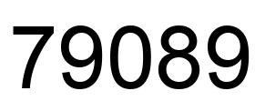 Number 79089 black image