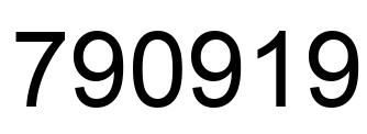 Number 790919 black image