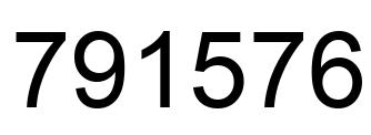 Number 791576 black image