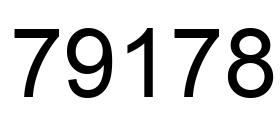 Número 79178 imagen negro
