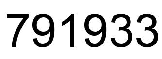 Number 791933 black image
