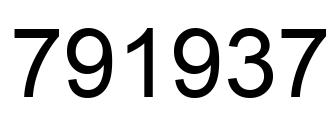 Número 791937 imagen negro
