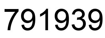 Número 791939 imagen negro