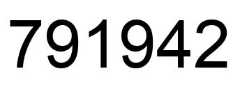 Número 791942 imagen negro