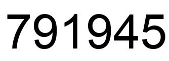 Number 791945 black image