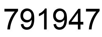 Number 791947 black image
