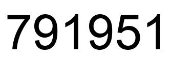 Number 791951 black image
