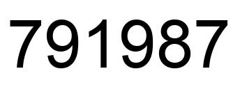 Número 791987 imagen negro