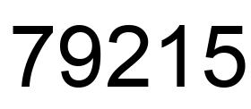 Número 79215 imagen negro