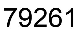Number 79261 black image