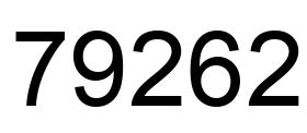 Número 79262 imagen negro